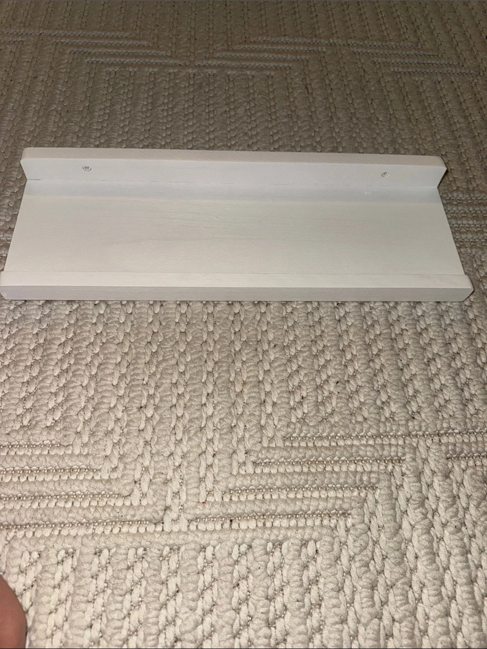 Hanging shelves (two of them included) screws not included packaging included